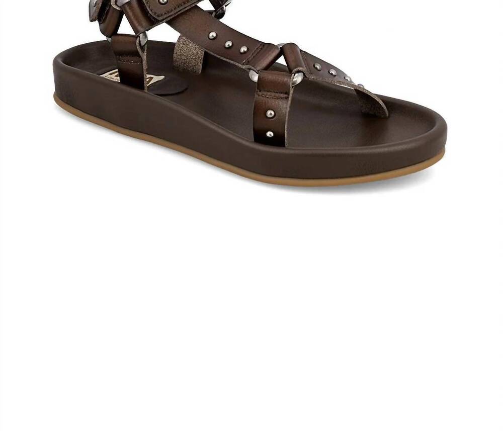 NEW MIA SHOES women's zaria sandals in dark brown
